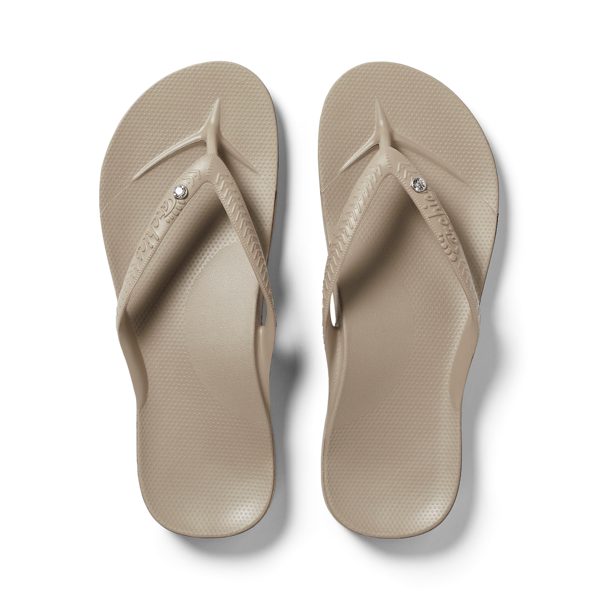 Flip Flops - Classic Crystal Taupe