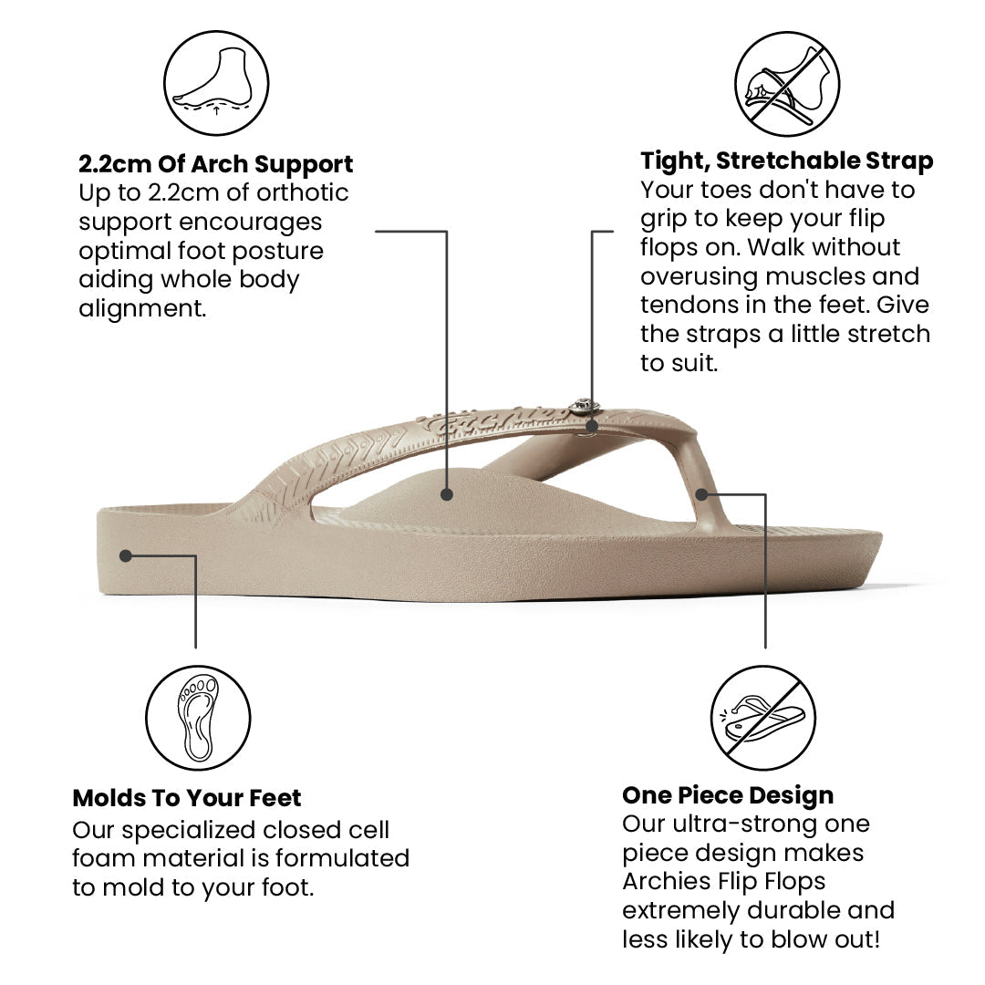 Flip Flops - Classic Crystal Taupe